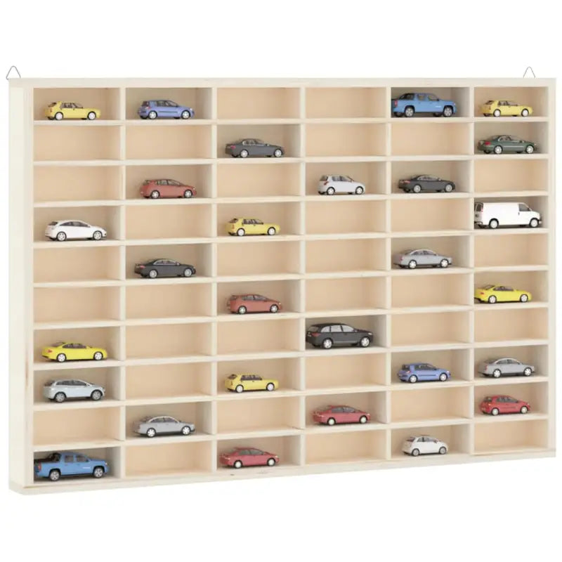 Houten Wandplank met Vitrinekast voor een Strakke Opgeruimde Ruimte - 60 x 4.5 x 40.5 cm / 1 - Wandplanken