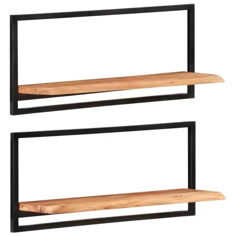 Houten Wandplanken van Massief Acaciahout voor Boeken en Decoratie