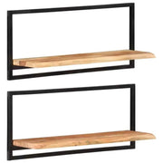 Houten Wandplanken van Massief Acaciahout voor Boeken en Decoratie