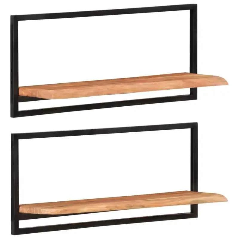Houten Wandplanken van Massief Acaciahout voor Boeken en Decoratie