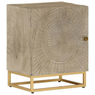 Houten wandtafel met opbergkasten van massief mangohout - 40 x 30 x 50 cm / 1 / Met 1 deur - Opbergkasten & lockerkasten