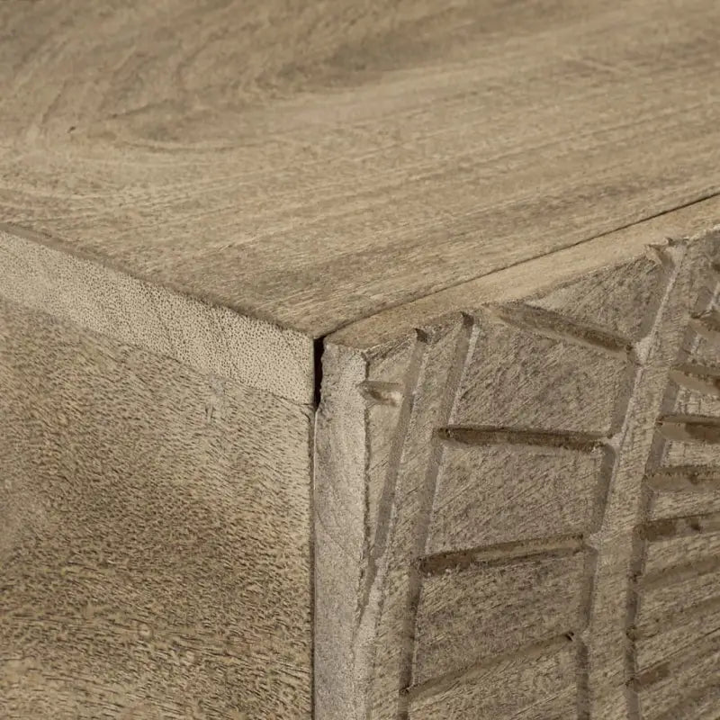 Houten wandtafel met opbergkasten van massief mangohout - Opbergkasten & lockerkasten