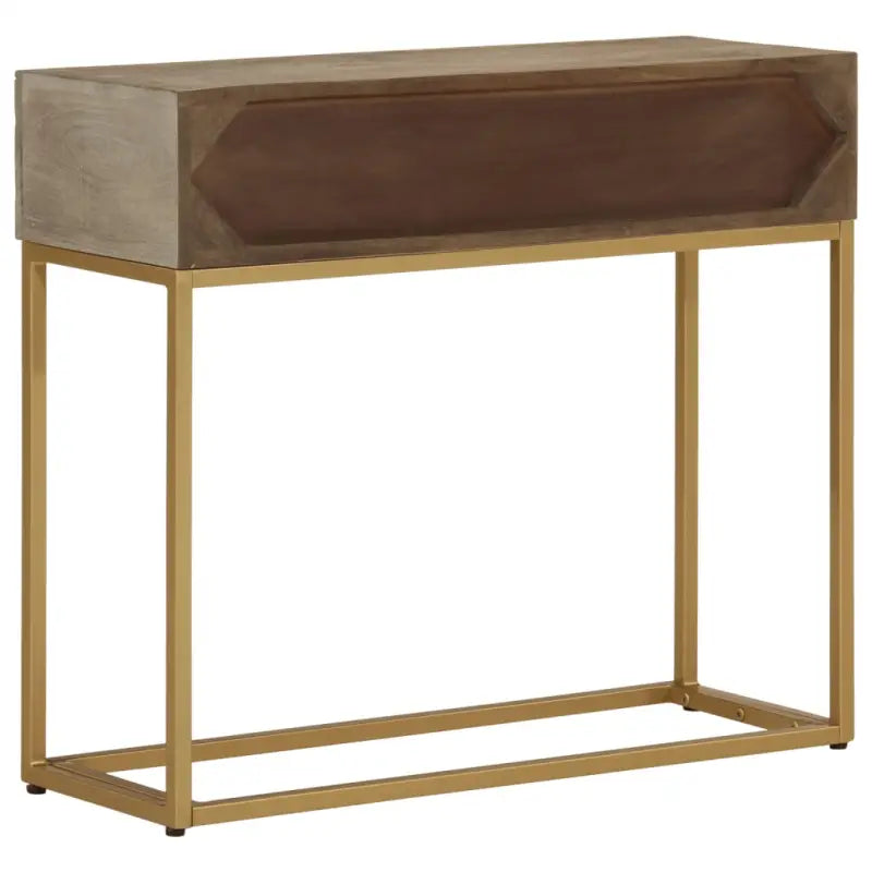 Houten wandtafel met opbergkasten van massief mangohout - Opbergkasten & lockerkasten