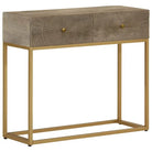 Houten wandtafel met opbergkasten van massief mangohout - Opbergkasten & lockerkasten