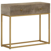 Houten wandtafel met opbergkasten van massief mangohout - Opbergkasten & lockerkasten
