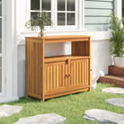Houten wandtafel van massief acaciahout voor binnen en buiten - 80 x 35 x 75 cm / 1 - Tuintafels