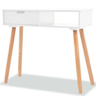 Houten wandtafel van massief grenenhout met MDF tafelblad - Wit / 1 - Bijzettafels