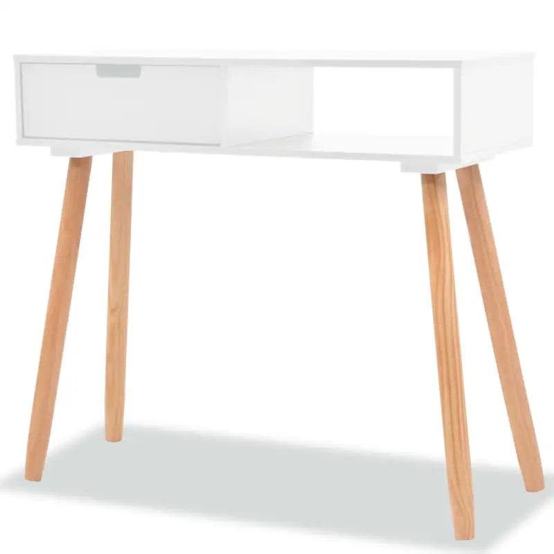 Houten wandtafel van massief grenenhout met MDF tafelblad - Wit / 1 - Bijzettafels