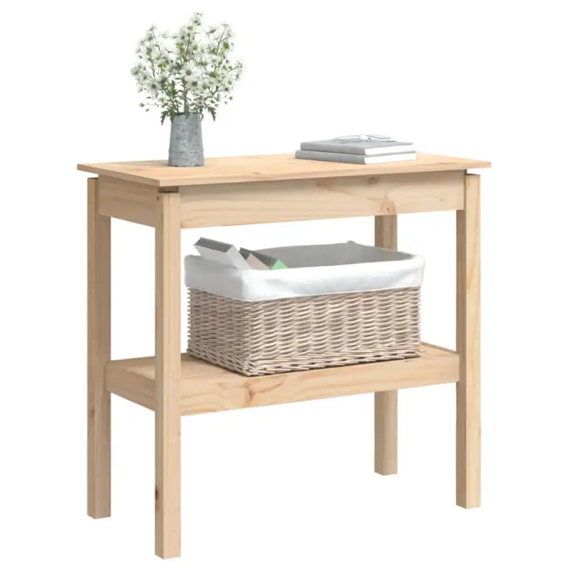 Houten wandtafel van massief grenenhout voor een rustieke uitstraling - Bijzettafels