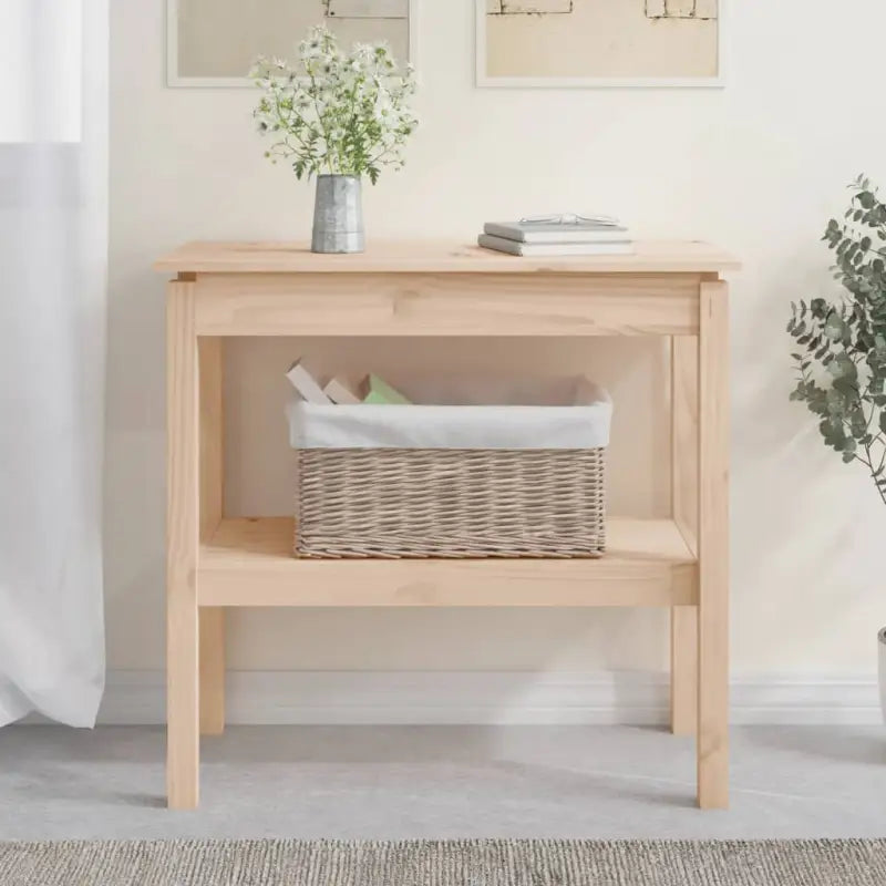 Houten wandtafel van massief grenenhout voor een rustieke uitstraling - Bijzettafels
