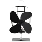 Houtkachel ventilator van geanodiseerd aluminium voor efficiënte verwarming - 18 x 9,5 x 22,5 cm (4 vinnen)