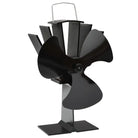 Houtkachel ventilator van geanodiseerd aluminium voor efficiënte verwarming - 14,5 x 12 x 21,5 cm (3 vinnen)