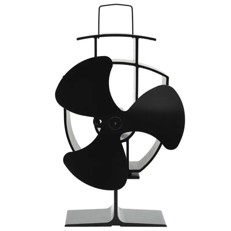 Houtkachel ventilator van geanodiseerd aluminium voor efficiënte verwarming - 13.5 x 8,5 x 22,5 cm (3 vinnen)