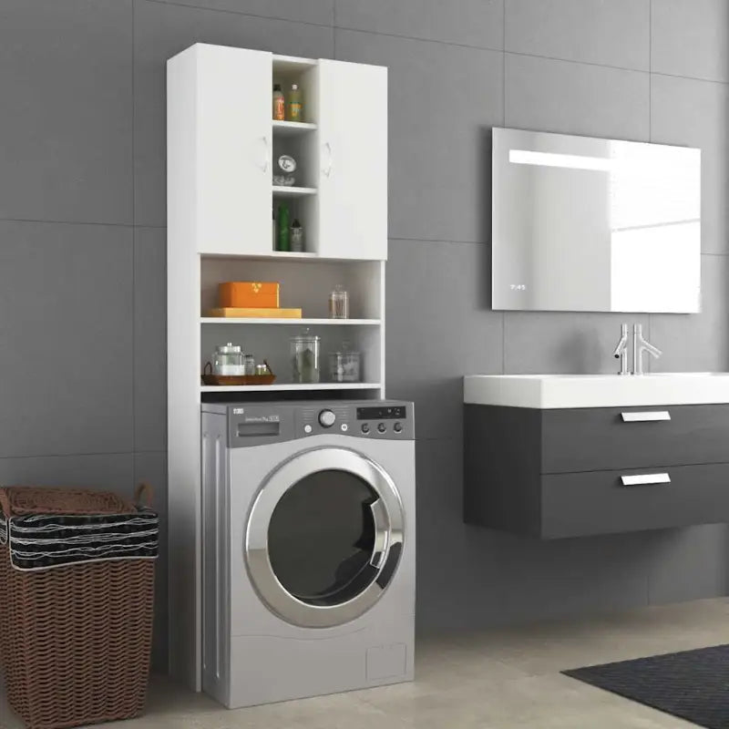In de badkamer een slimme opbergoplossing voor wasmachines en drogers - Wit - Accessoires voor wasmachines & drogers