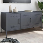 Industrieel houten tv-meubel voor woonkamer of slaapkamer - Antraciet / 1 - Tv-meubels