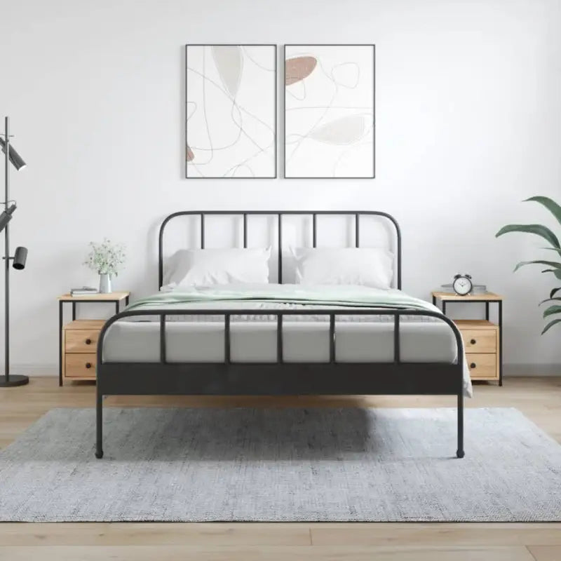 Industriëel nachtkastje met bewerkt hout en verstelbare poten - Sonoma eiken / 2 - Nachtkastjes