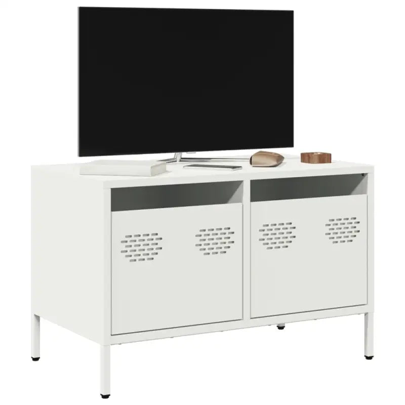 Industrieel tv-meubel met koudgewalst staal en verstelbare schroefpoten - Wit / 1 / 68 cm - Tv-meubels