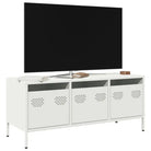 Industrieel tv-meubel met koudgewalst staal en verstelbare schroefpoten - Wit / 1 / 101.5 cm - Tv-meubels