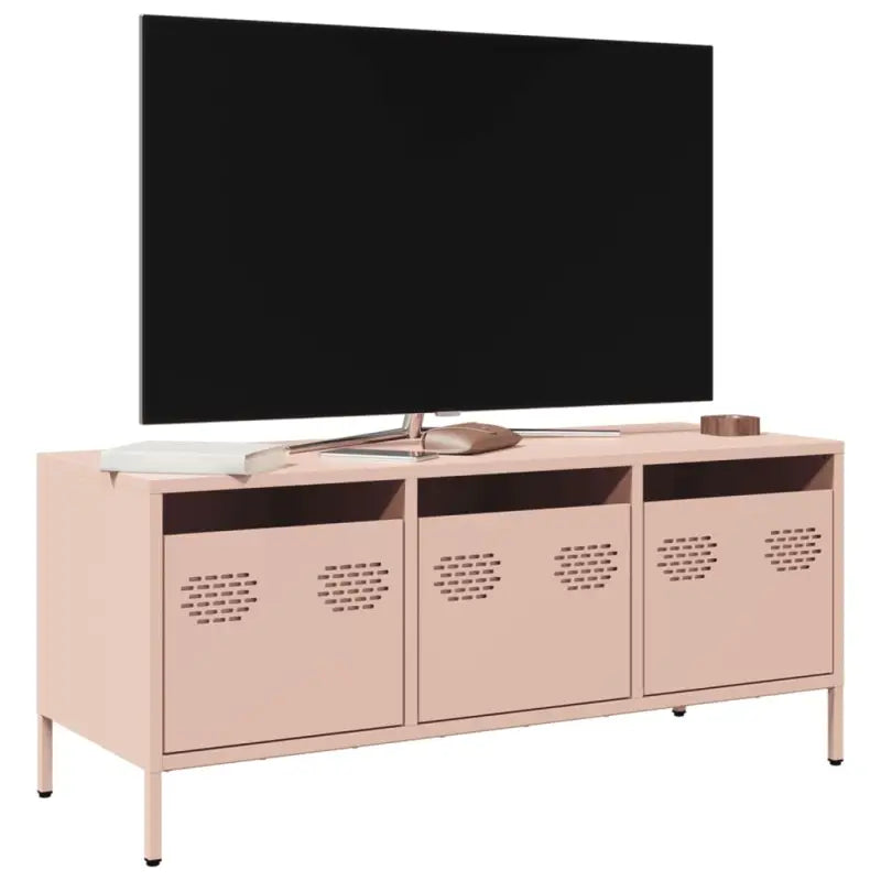 Industrieel tv-meubel met koudgewalst staal en verstelbare schroefpoten - Roze / 1 / 101.5 cm - Tv-meubels