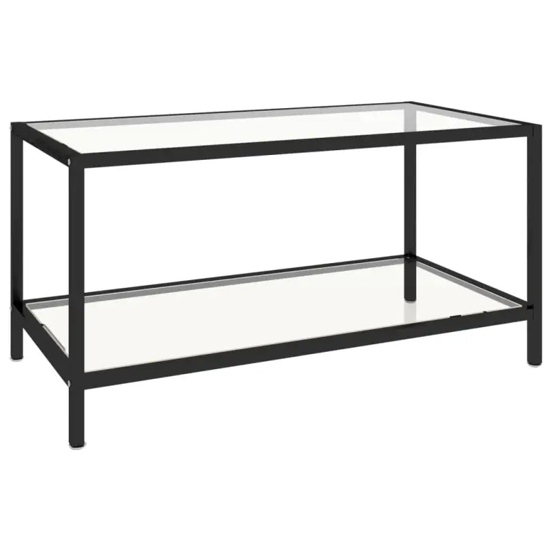 Industriële bijzettafels met gehard glas en gepoedercoat staal - Bijzettafels