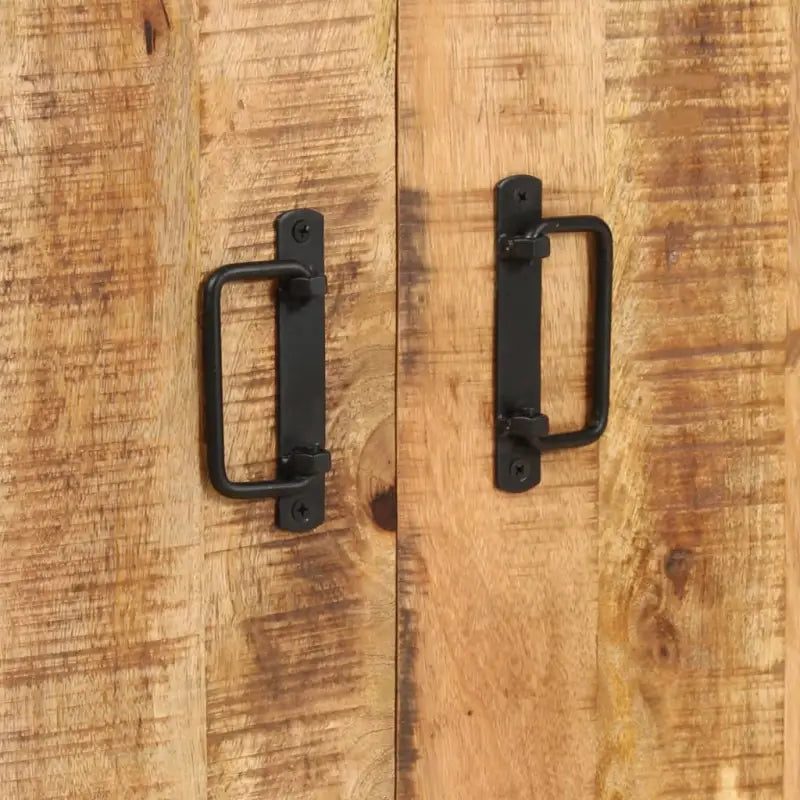 Industriële Boekenkast met Gepoedercoat IJzeren Frame en Ruw Mangohout - 1 / Ruw mangohout - Boekenkasten