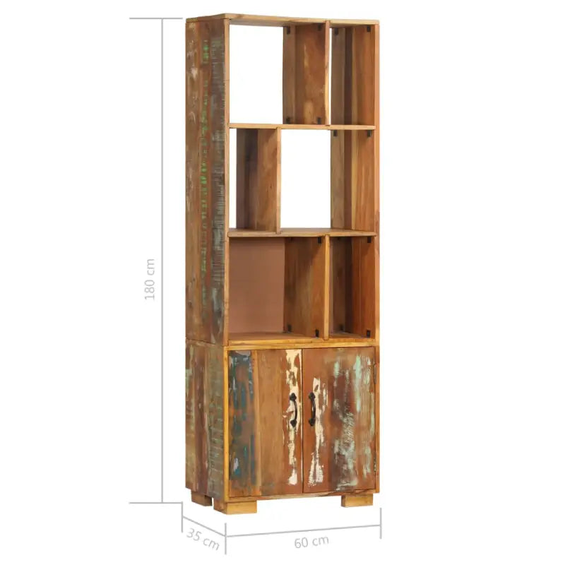 Industriële boekenkast van massief gerecycled hout voor moderne interieurs - Multikleur / 1 - Boekenkasten