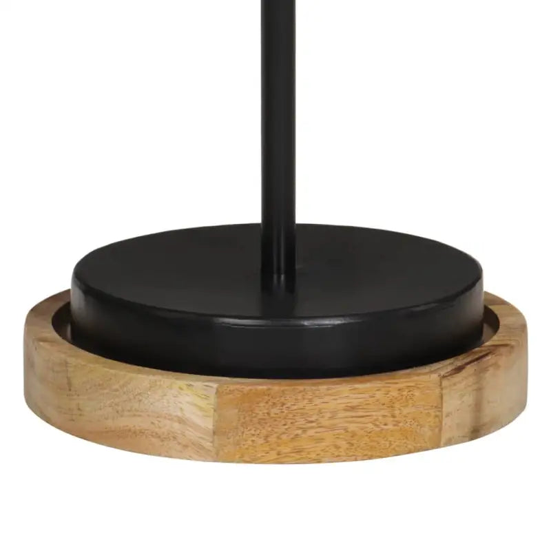 Industriële bureaulamp van massief mangohout met E27 fitting - Lampen