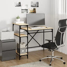 Industriële bureaus in grijs sonoma eiken met bewerkt hout - Sonoma eiken / 105 x 50 x 90 cm - Bureaus