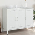 Industriële dressoir met koudgewalst staal en verstelbare schroefpoten - Wit / 1 - Dressoirs & buffetkasten