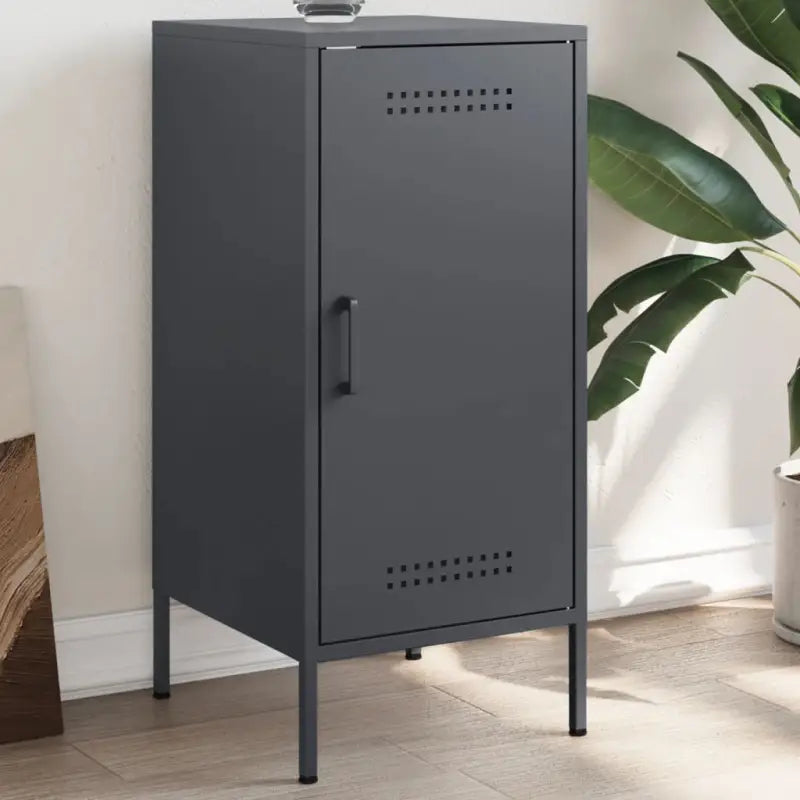Industriële dressoir met koudgewalst staal en verstelbare schroefpoten - Antraciet / 1 - Dressoirs & buffetkasten