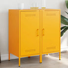 Industriële dressoir met koudgewalst staal en verstelbare schroefpoten - Geel / 2 - Dressoirs & buffetkasten