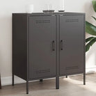 Industriële dressoir met koudgewalst staal en verstelbare schroefpoten - Zwart / 2 - Dressoirs & buffetkasten