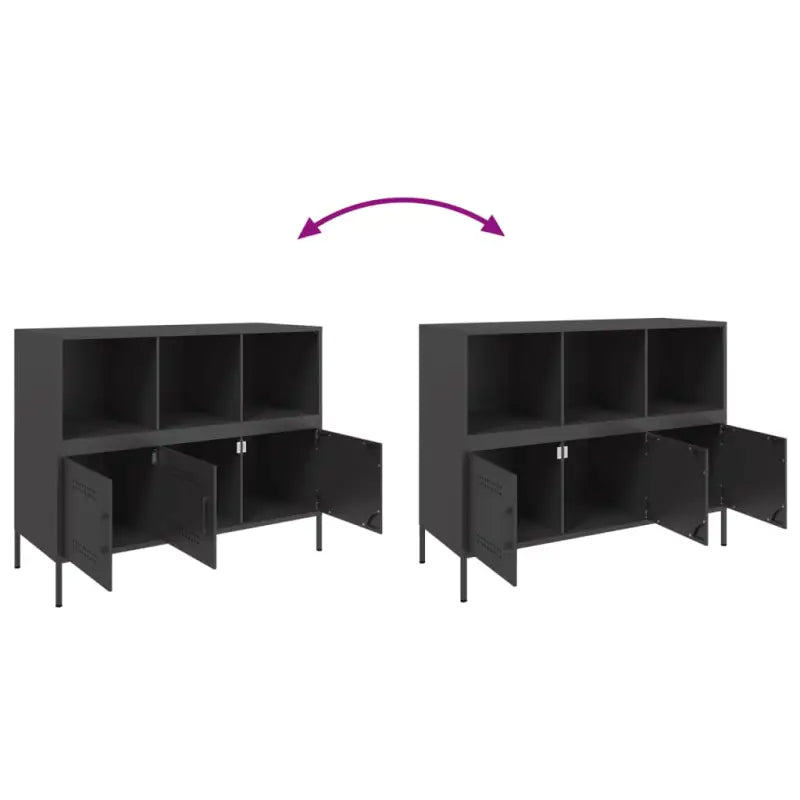 Industriële dressoir met koudgewalst staal en verstelbare schroefpoten - Dressoirs & buffetkasten