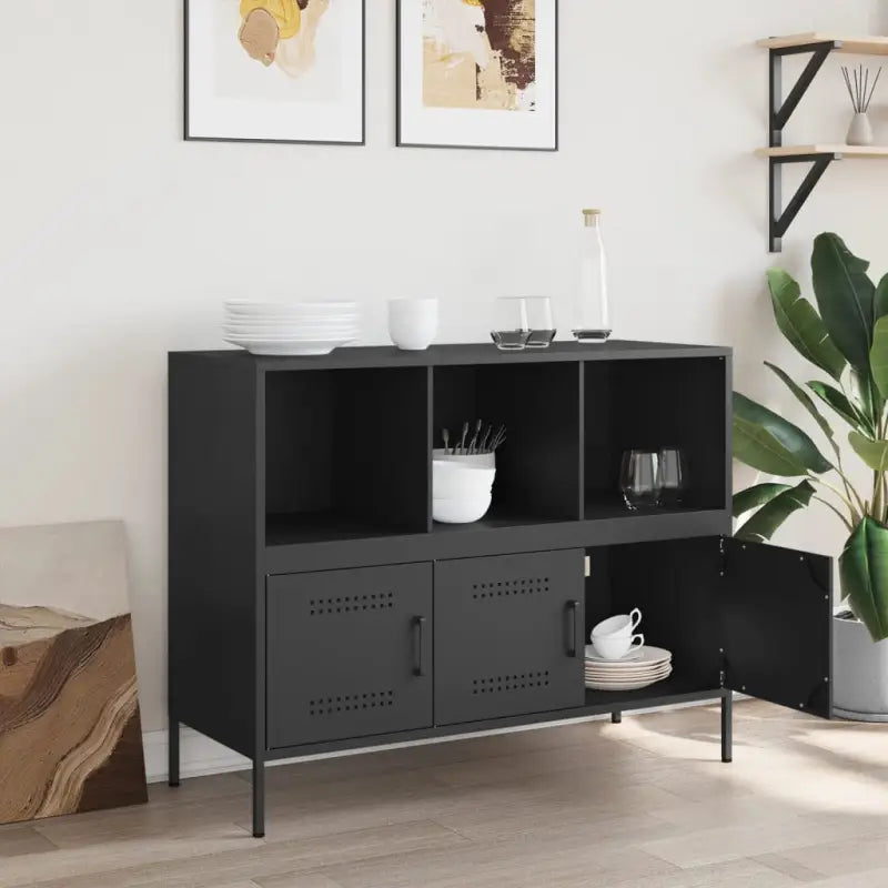 Industriële dressoir met koudgewalst staal en verstelbare schroefpoten - Dressoirs & buffetkasten