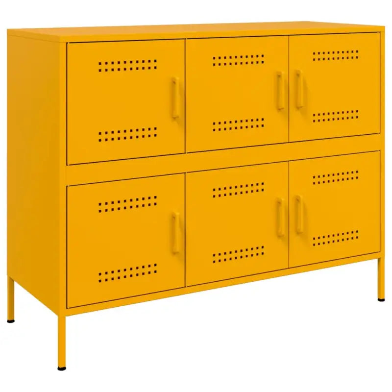 Industriële dressoir met koudgewalst staal en verstelbare schroefpoten - Dressoirs & buffetkasten