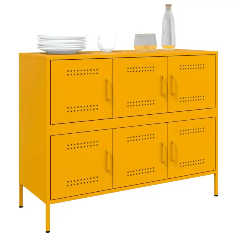 Industriële dressoir met koudgewalst staal en verstelbare schroefpoten - Dressoirs & buffetkasten