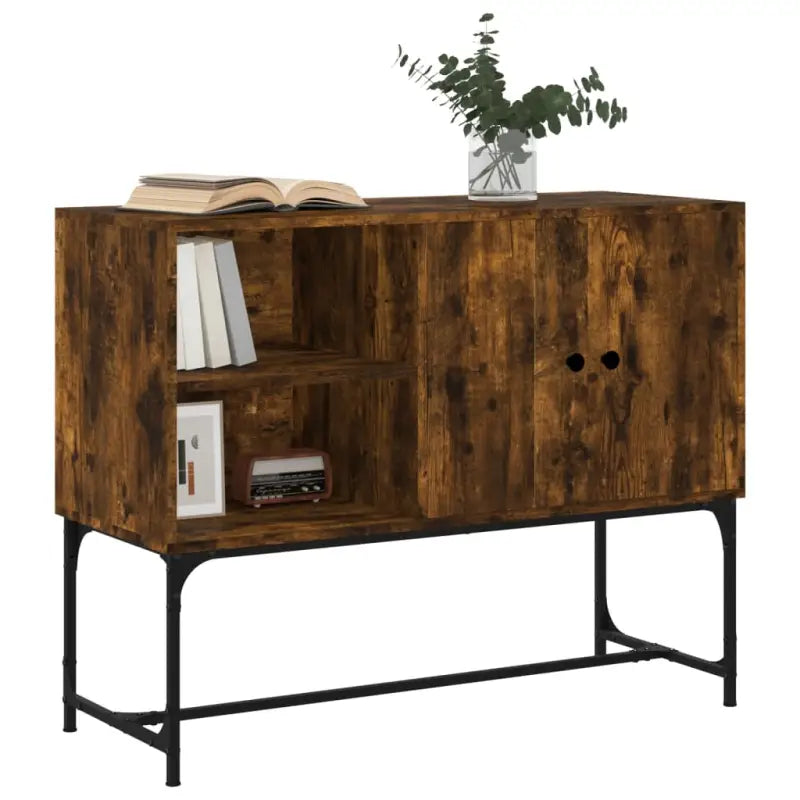 Industriële dressoir met metalen poten en bewerkt hout - Dressoirs & buffetkasten