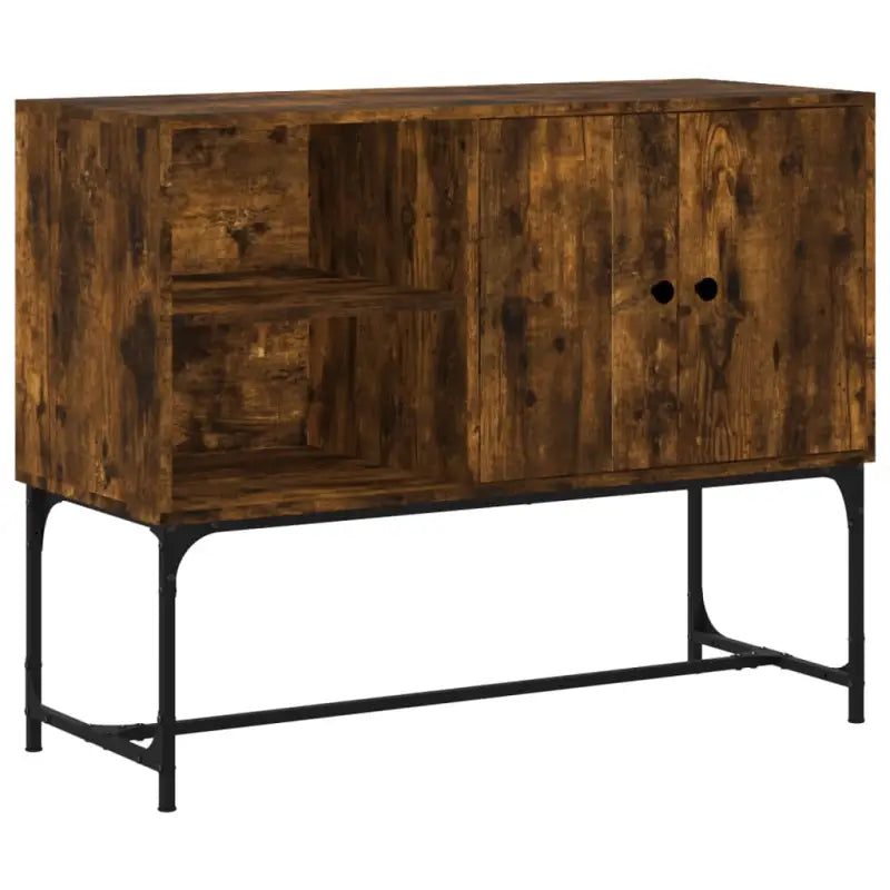 Industriële dressoir met metalen poten en bewerkt hout - Dressoirs & buffetkasten