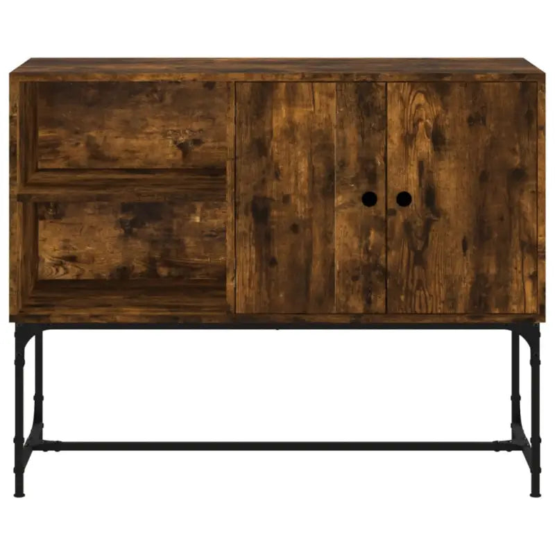 Industriële dressoir met metalen poten en bewerkt hout - Dressoirs & buffetkasten