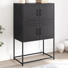 Industriële Dressoir met Robuust Staal voor Woon- en Slaapkamers - Zwart / 1 - Dressoirs & buffetkasten