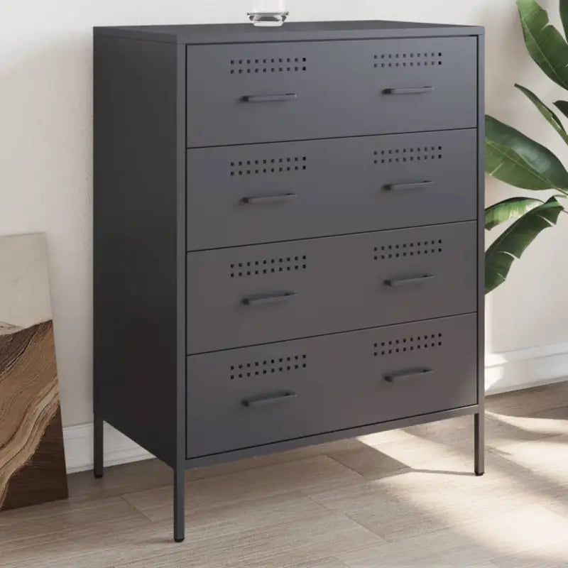 Industriële dressoir met stevig staal voor woon en slaapkamer - Antraciet / 1 - Dressoirs & buffetkasten