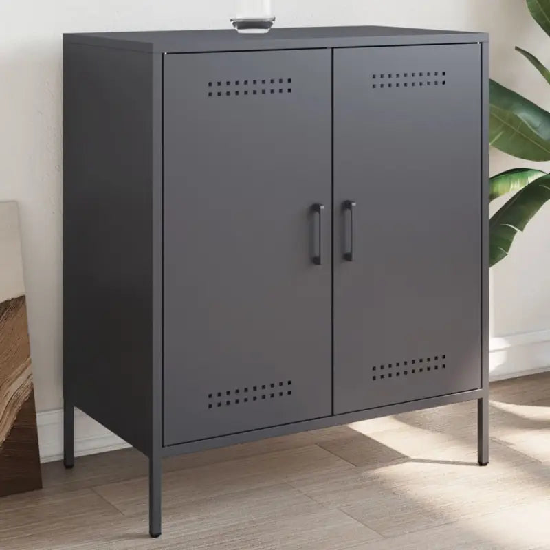 Industriële dressoir met stevig staal voor woon en slaapkamer - Antraciet / 1 - Dressoirs & buffetkasten