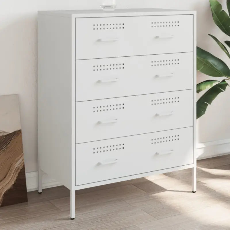 Industriële dressoir met stevig staal voor woon en slaapkamer - Wit / 1 - Dressoirs & buffetkasten