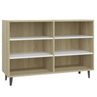 Industriële dressoir van bewerkt hout met metalen poten - Dressoirs & buffetkasten