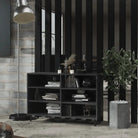 Industriële dressoir van bewerkt hout met metalen poten - Hoogglans grijs / 1 - Dressoirs & buffetkasten