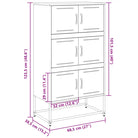 Industriële Dressoir van Staal voor Woon- of Slaapkamer - Dressoirs & buffetkasten