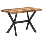 Industriële eettafel van massief acaciahout met honingkleurige afwerking - 120 x 60 x 75 cm / 1 - Eettafels