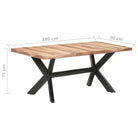 Industriële eettafel van massief acaciahout met honingkleurige afwerking - Eettafels