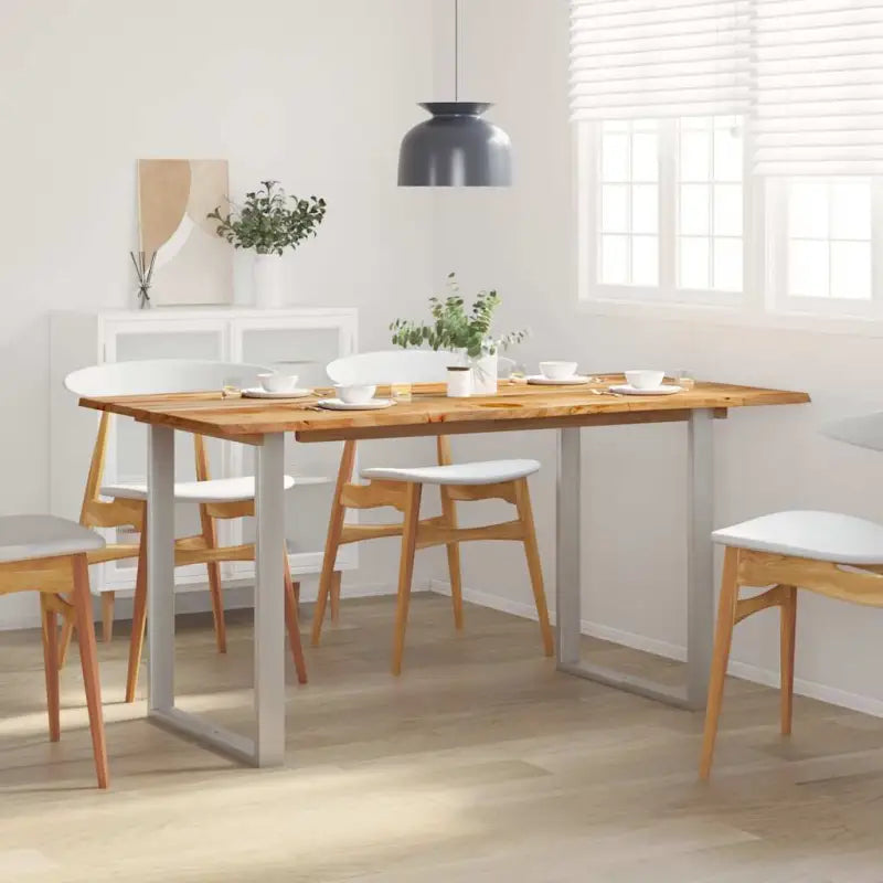 Industriële eettafel van massief acaciahout voor stijlvolle eetkamers - Eettafels