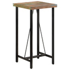 Industriële eettafel van massief gerecycled hout voor je keuken of eetkamer - Multikleur / 55 x 55 x 107 cm / 1